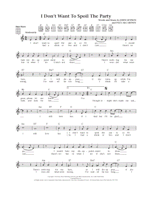 I Don't Want to Spoil the Party