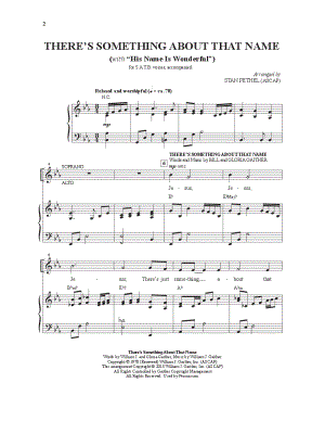 There's Something About That Name by Stan Pethel - Sheet Music