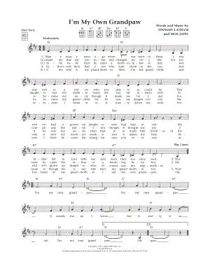 I'm My Own Grandpaw by Dwight Latham - Sheet Music