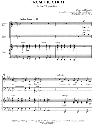 From the Start - Laufey by Signature Score - Sheet Music