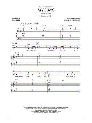 My Days from The Notebook: The Musical - Sheet Music