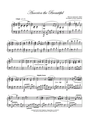 America the Beautiful by Robin Spielberg - Sheet Music