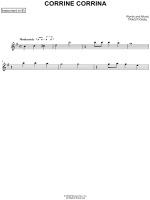 Corrine Corrina - Eb Instrument