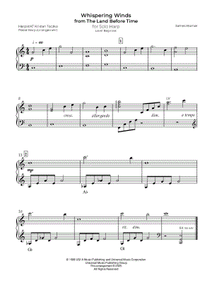 Whispering Winds [beginner] by Harpistkt Kristan Toczko - Sheet Music