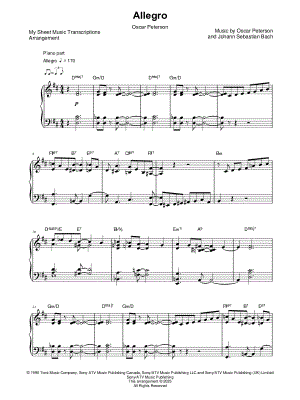 Bach Suite: Allegro (Oscar Peterson)