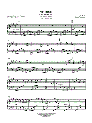 Wet Hands [intermediate] by Harpistkt Kristan Toczko - Sheet Music