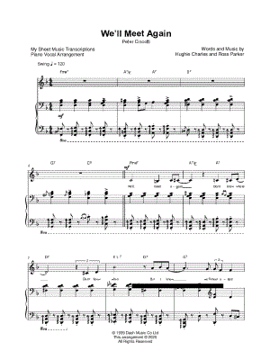 We'll Meet Again (Peter Cincotti) by My Sheet Music Transcriptions - Sheet Music