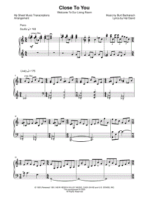 (They Long to Be) Close to You (Welcome to Our Living Room)