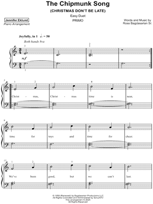 The Chipmunk Song [easy]