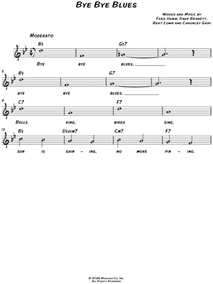 Bye Bye Blues [chorus only]