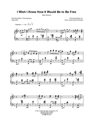 I Wish I Knew How It Would Feel to Be Free (Nina Simone)