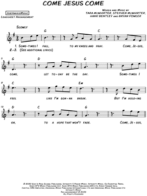 Come Jesus Come by Joe Harris - Sheet Music