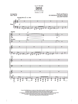 Drive by Ed Sheeran - Sheet Music