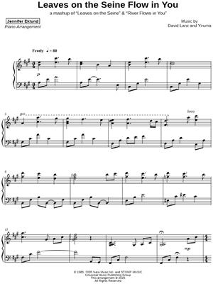 Leaves on the Seine Flow in You by Jennifer Eklund - Sheet Music