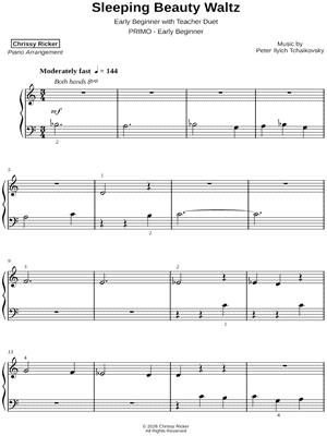 Sleeping Beauty Waltz [early beginner] by Chrissy Ricker - Sheet Music