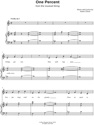 One Percent by Adam Gwon - Sheet Music