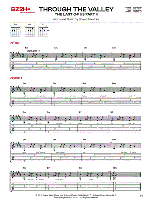 Through the Valley by GuitarZero2Hero - Sheet Music