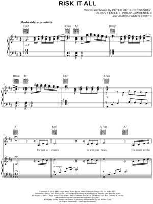 Risk It All by Bruno Mars - Sheet Music