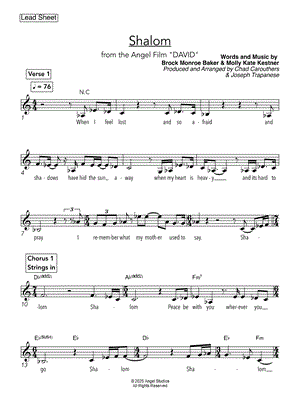 Shalom from DAVID [2025] - Sheet Music
