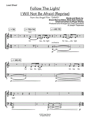 Follow the Light / I Will Not Be Afraid (Reprise) from DAVID [2025] - Sheet Music