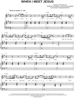 When I Meet Jesus by Jeremy Rosado - Sheet Music