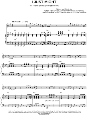 I Just Might - Piano Accompaniment by Bruno Mars - Sheet Music