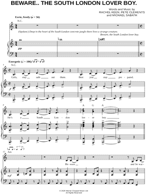 Beware.. The South London Lover Boy. by Raye - Sheet Music