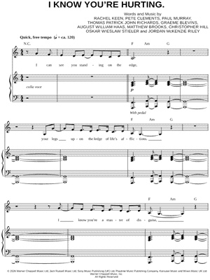 I Know You're Hurting. by Raye - Sheet Music