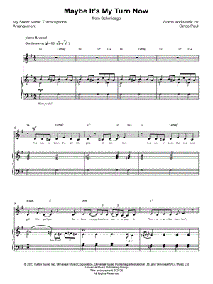 Maybe It's My Turn Now (Schmicago) by My Sheet Music Transcriptions - Sheet Music