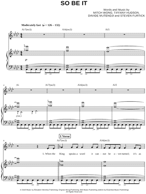 SO BE IT by Elevation Worship - Sheet Music