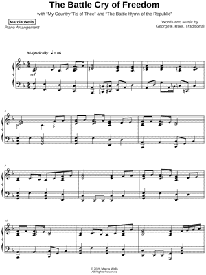 The Battle Cry of Freedom by Marcia Wells - Sheet Music