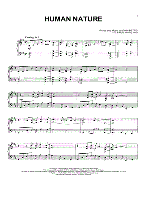 Human Nature by Michael Jackson - Sheet Music