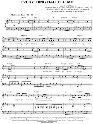 EVERYTHING HALLELUJAH by Justin Bieber - Sheet Music